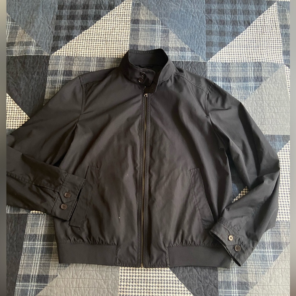 Banana Republic Men's Navy Nylon Bomber Lightweight Jacket